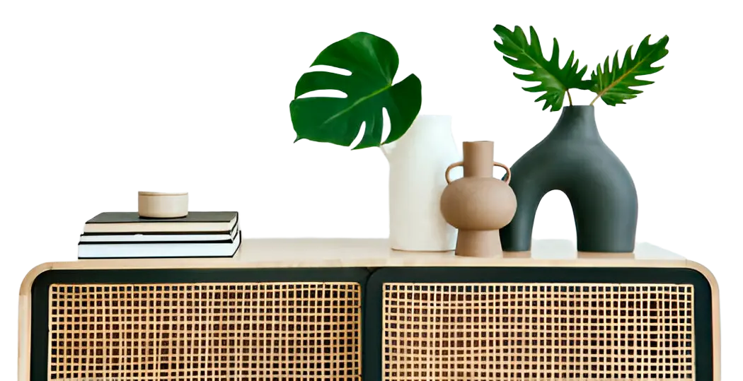 Accesorios de cocina, baño, bricolaje, jardín, oficina y hogar de la marca Putman Home colocados en una casa moderna