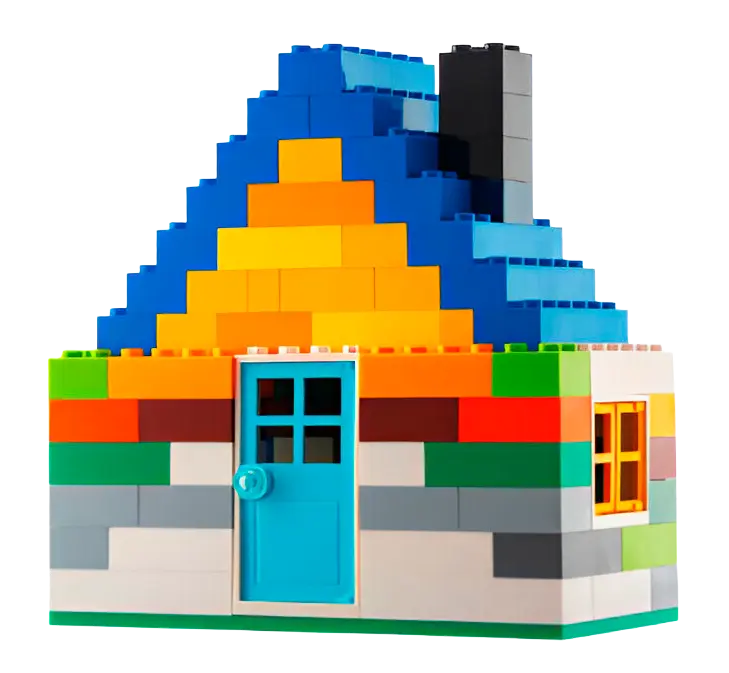 juguetes de bloques tipo LEGO de la marca Putman Blocks